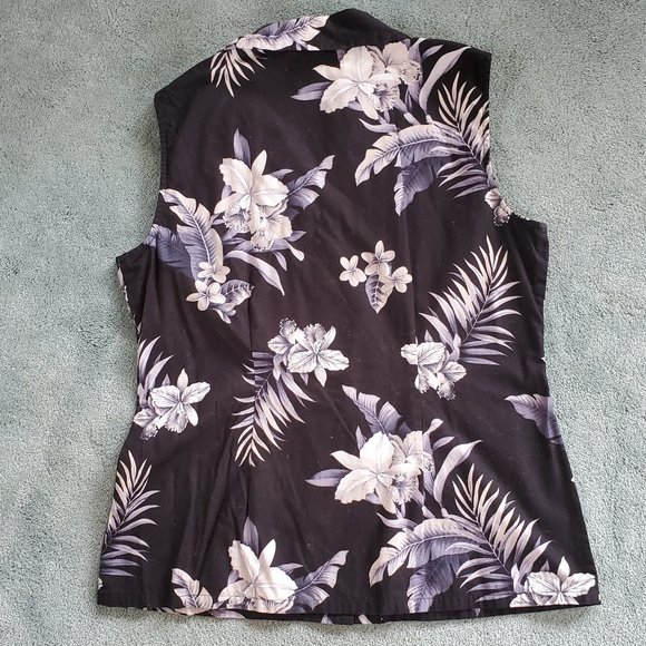 Tropical Sleeveless Button-Down Shirt by JAMAICA JAXX - Picture 4 of 4